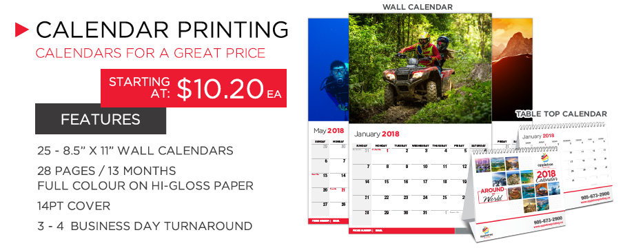 Appletree Printing - We Print High Quality Calendars in Mississauga